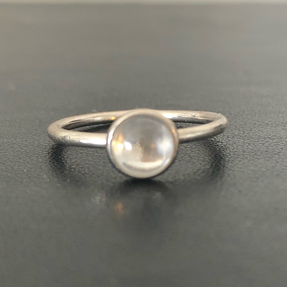 PANDORA DROPLET RING, ROCK CRYSTAL - Picture 5 of 7
